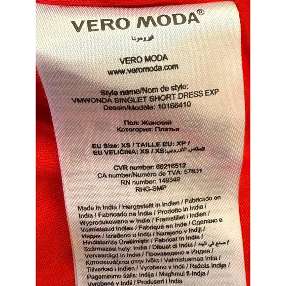 Vero Moda NEW WITH TAGS XS Red Lined Mini Floral Summer Spring Cute Dress - Picture 5 of 8